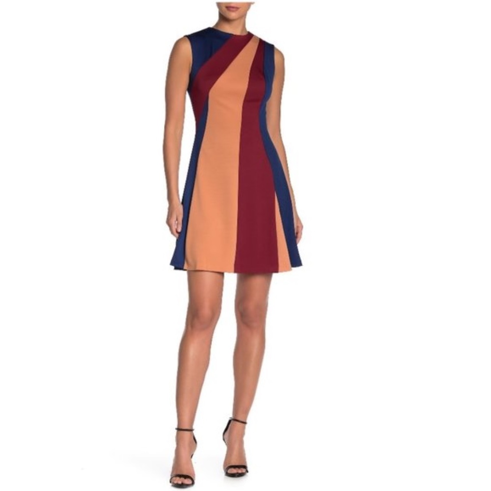 Alexia Admor Colorblock Stripe A-Line Dress